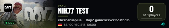 NIK77 TEST live status badge
