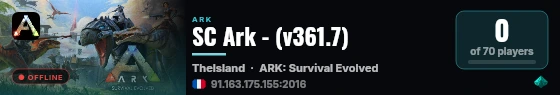 SC Ark - (v361.7) live status badge