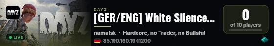 [GER/ENG] White Silence | Namalsk Hardcore PvE | No Bull*** live status badge