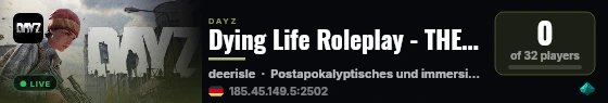 Dying Life Roleplay - THE ISLE EXPERIMENT [GER/ENG] live status badge