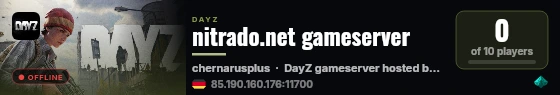 nitrado.net gameserver live status badge