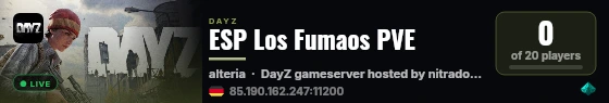ESP Los Fumaos PVE live status badge