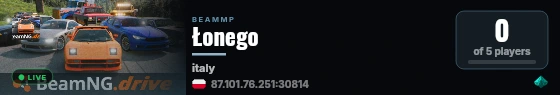 Łonego live status badge