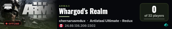 Whargod's Realm live status badge