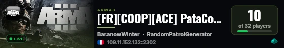 [FR][COOP][ACE] PataCompany debutants bienvenus ! live status badge