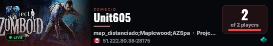 Unit605 live status badge