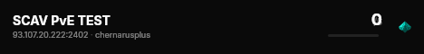 SCAV PvE TEST live status badge