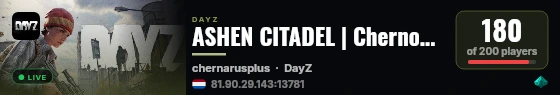ASHEN CITADEL | Chernorus PVP | MODS | EVENTS | CARs | GUNs live status badge