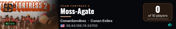 Moss-Agate live status badge