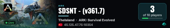 SDSNT - (v361.7) live status badge