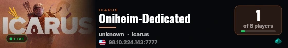 Oniheim-Dedicated live status badge