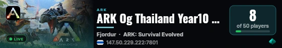 ARK Og Thailand Year10 MOD Eternal PvE - (v358.24) live status badge