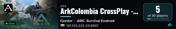 ArkColombia CrossPlay - Server PVE x2 - Fjordur - (v361.7) live status badge