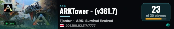 ARKTower - (v361.7) live status badge