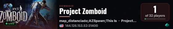 Project Zomboid live status badge
