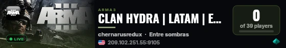 CLAN HYDRA | LATAM | ESP | MILSIM live status badge