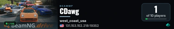 CDawg live status badge