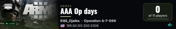 AAA Op days live status badge