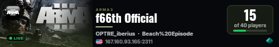 f66th Official live status badge
