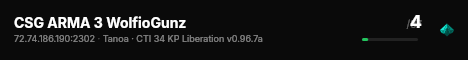CSG ARMA 3 WolfioGunz live status badge