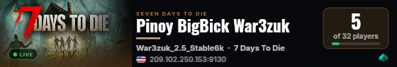 Pinoy BigBick War3zuk live status badge
