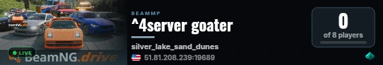 ^4server goater live status badge
