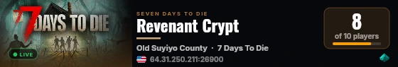 Revenant Crypt live status badge
