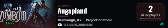 Augapland live status badge