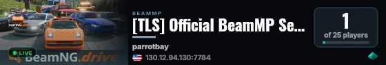 [TLS] Official BeamMP Server live status badge