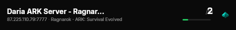 Daria ARK Server - Ragnarok PVE - (v361.7) live status badge