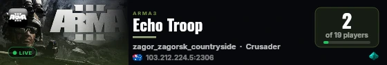 Echo Troop live status badge