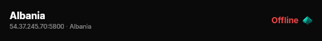 Albania live status badge