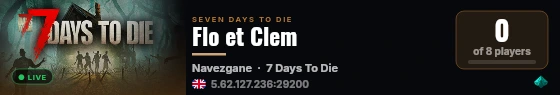 Flo et Clem live status badge