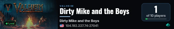 Dirty Mike and the Boys live status badge