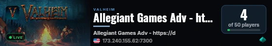 Allegiant Games Adv - https://discord.gg/wuWTQ2CVPJ live status badge