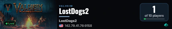 LostDogs2 live status badge