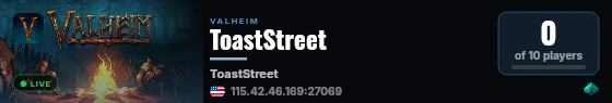 ToastStreet live status badge