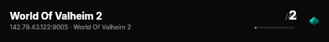 World Of Valheim 2 live status badge