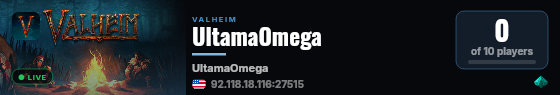UltamaOmega live status badge