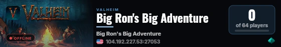 Big Ron's Big Adventure live status badge