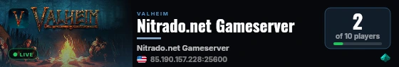 Nitrado.net Gameserver live status badge