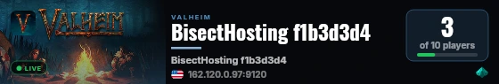 BisectHosting f1b3d3d4 live status badge