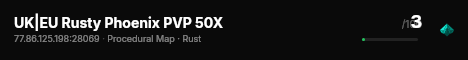 UK|EU Rusty Phoenix PVP 50X live status badge