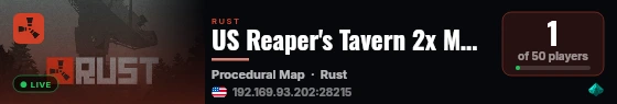 US Reaper's Tavern 2x Monthly live status badge