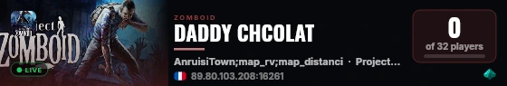 DADDY CHCOLAT live status badge