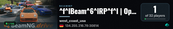 ^f^lBeam^6^lRP^f^l | Open Alpha^r ^7- Persistent RP Framework | ENG01 live status badge
