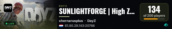 SUNLIGHTFORGE | High Zombies | Raid Выкл днём | Зима перманентная | Trader SafeHouse | RU COLDSNAP live status badge
