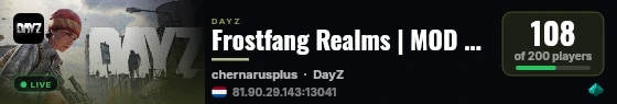 Frostfang Realms | MOD BUILDING | EVENTS | CARs | PVP | GUNs live status badge