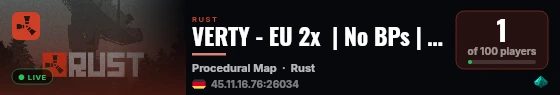 VERTY - EU 2x  | No BPs | Wipe 30.08 live status badge