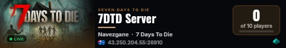 7DTD Server live status badge